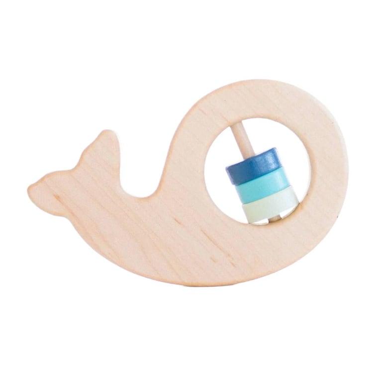 Montessori Bannor Toys Baby Rattle Whale Waves