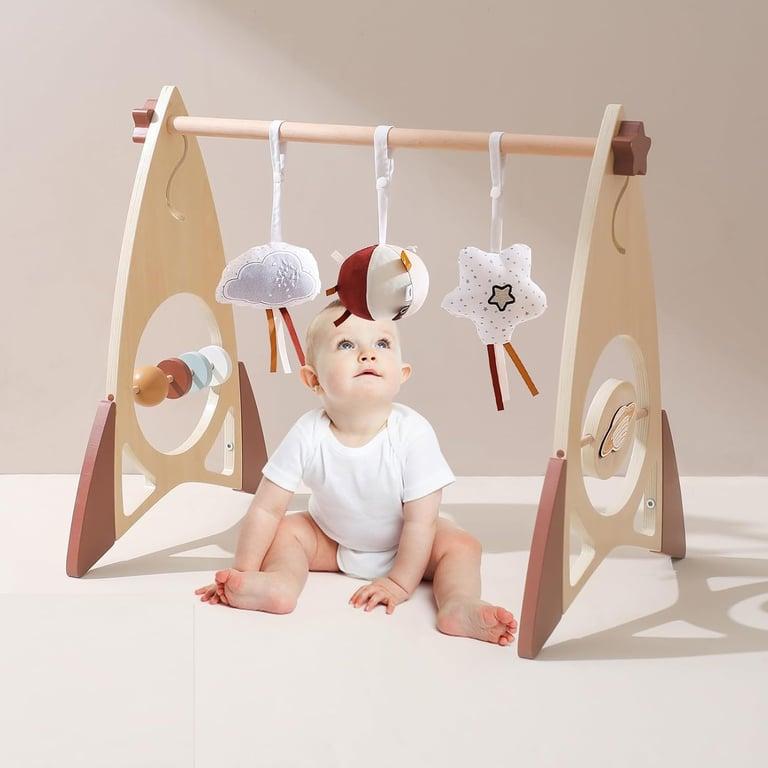 Montessori Let's Make Wooden Baby Play Gym Cotton Stars