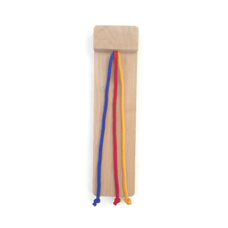 Montessori Red Barn Toys Braiding Board