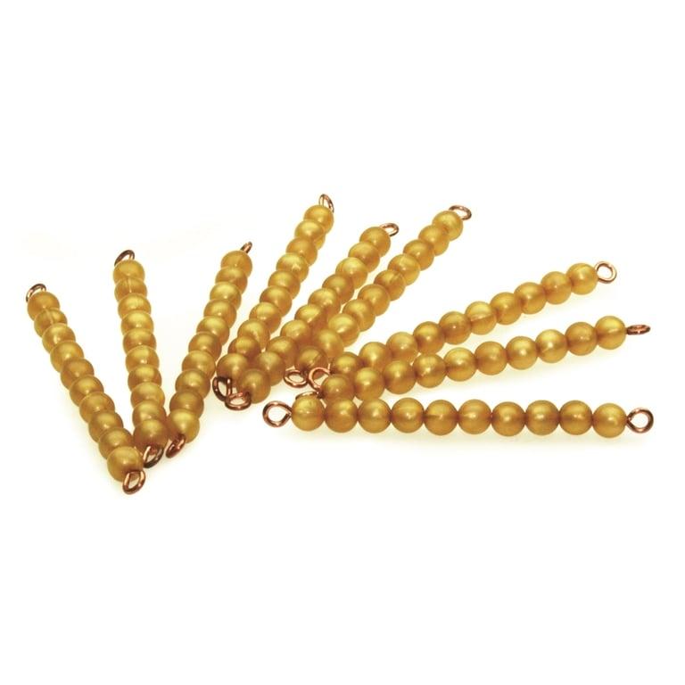 Montessori Alison's Montessori Golden Bead Ten Bars Premium Quality