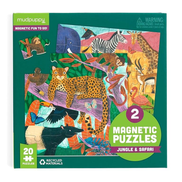 Montessori Mudpuppy Magnetic Jigsaw Puzzle Safari and Jungle