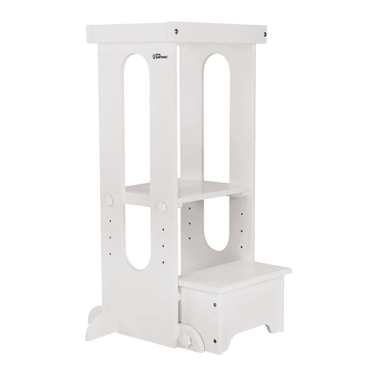 Montessori Little Partners Explore 'N Store Learning Tower Soft White