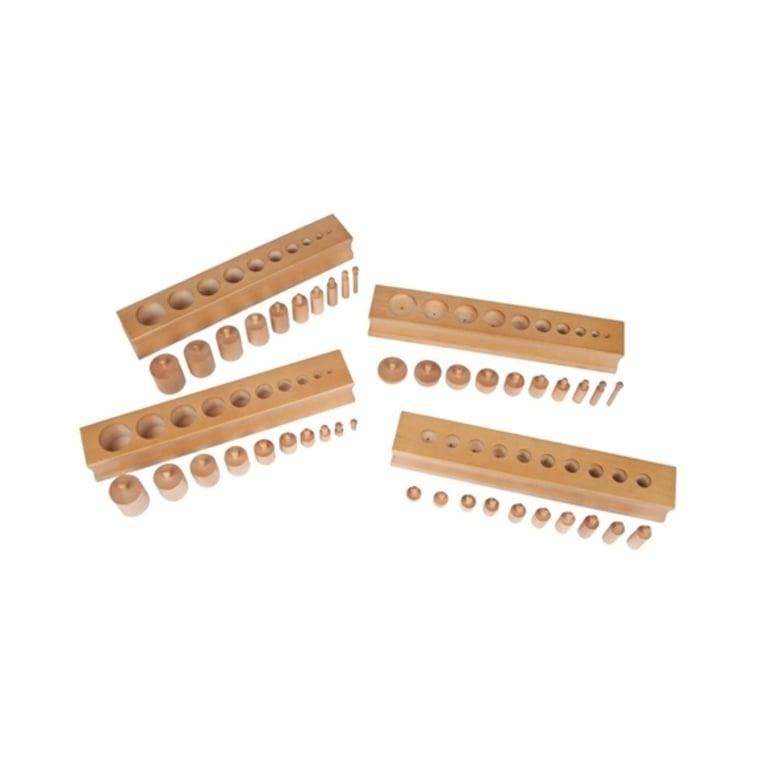 Montessori IFIT Knobbed Cylinder Blocks Set of 4