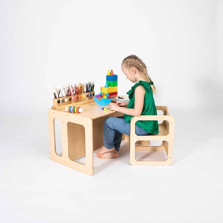 Montessori Sweet Home From Wood Montessori Weaning Table and Chair Set Lacquered