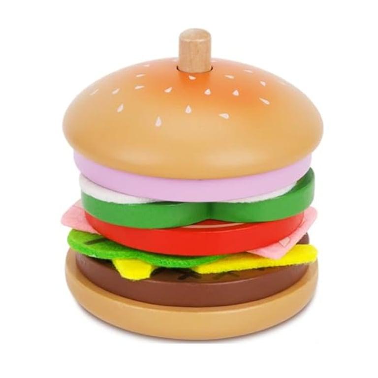 Montessori TOOKYLAND Wooden Hamburger Stacking Toy