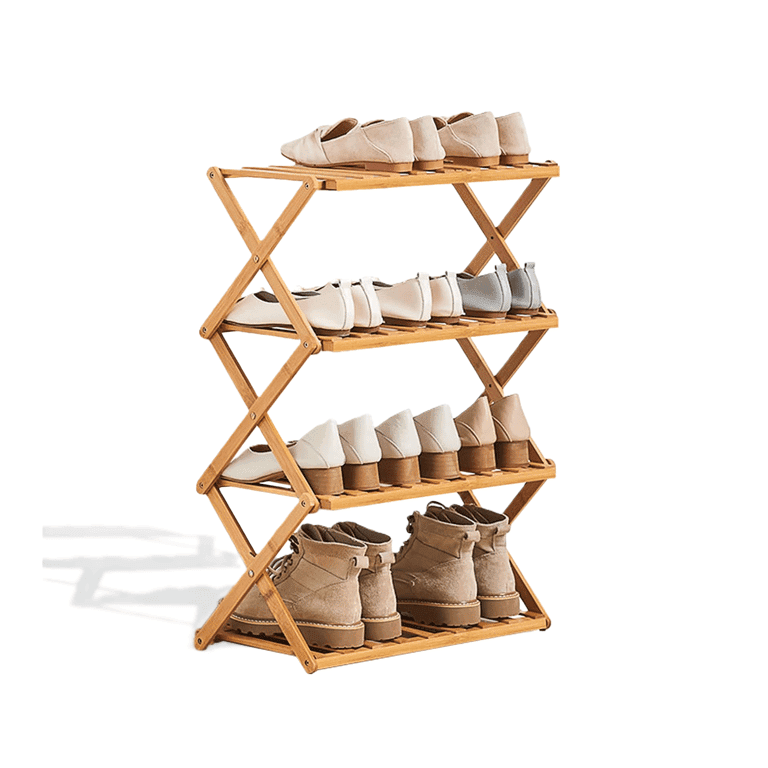 Montessori Kwude 4-Tier 20 Feet Bamboo Shoe Rack