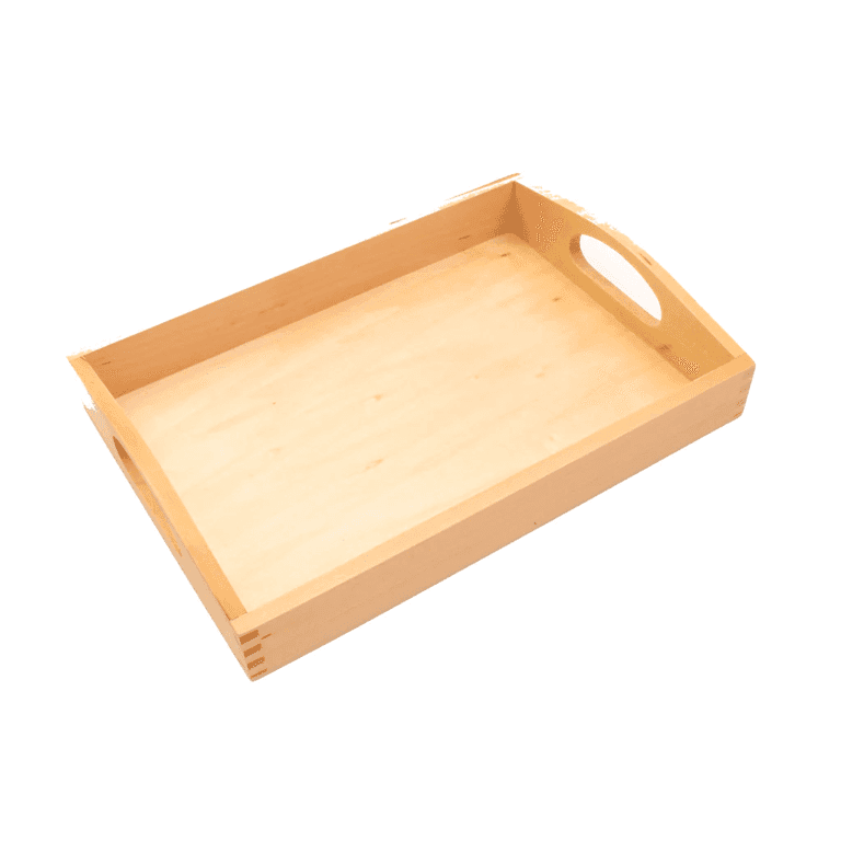 Montessori Pink Montessori Tray With Handle Large