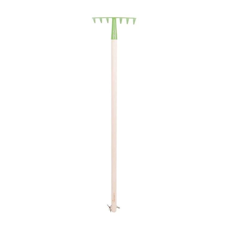 Montessori Bigjigs Toys Kids Long Handled Rake With Wooden Handle