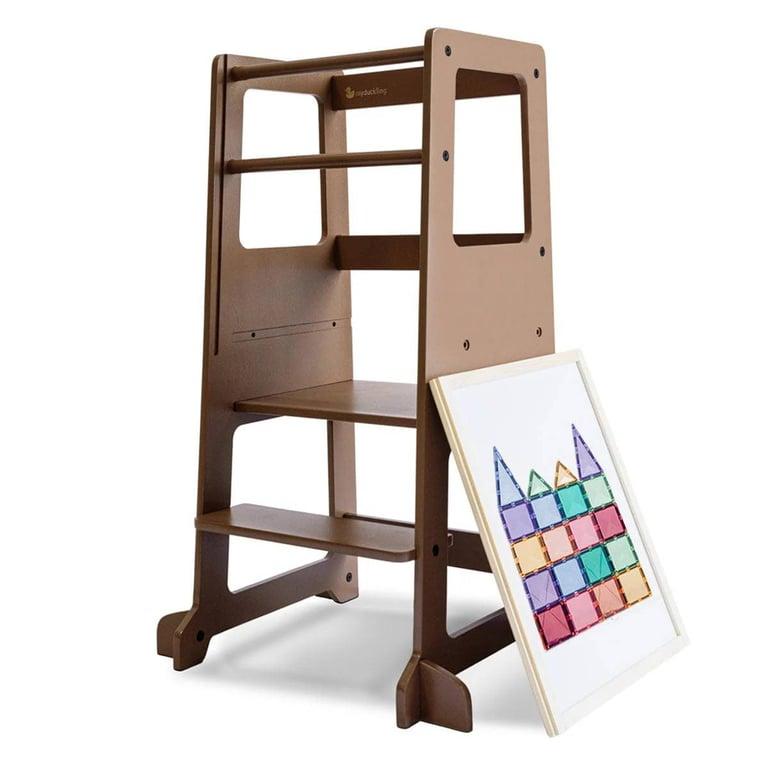 Montessori My Duckling LOLA Deluxe Learning Tower With Removable Magnetic Drawing Board Walnut