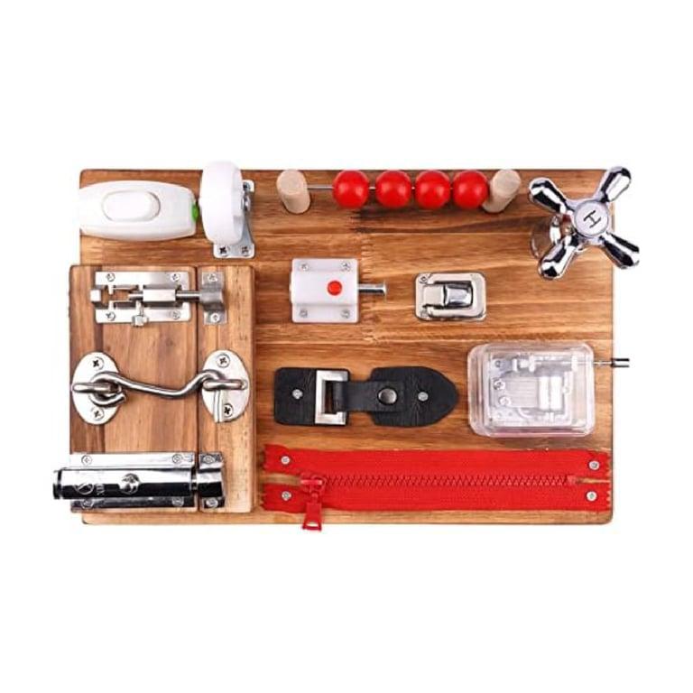 Montessori GHOOI Wooden Busy Board With Locks, Latches, and Keys