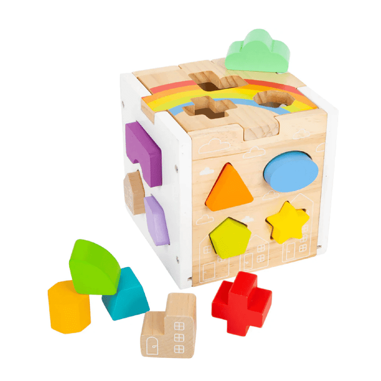 Montessori Small Foot Activity Cube Rainbow