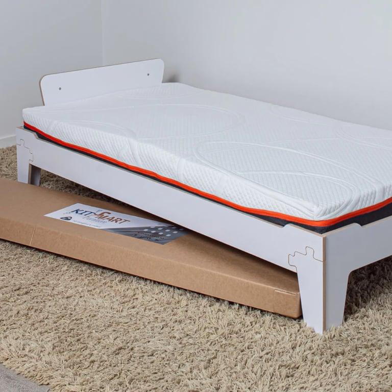 Montessori KitSmart Flippable Toddlers Bed Double White