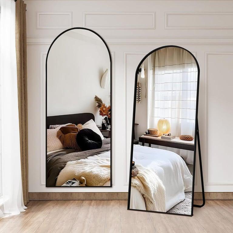 Montessori NicBex Arched Full Length Mirror With Stand 57 x 20 Inches Black