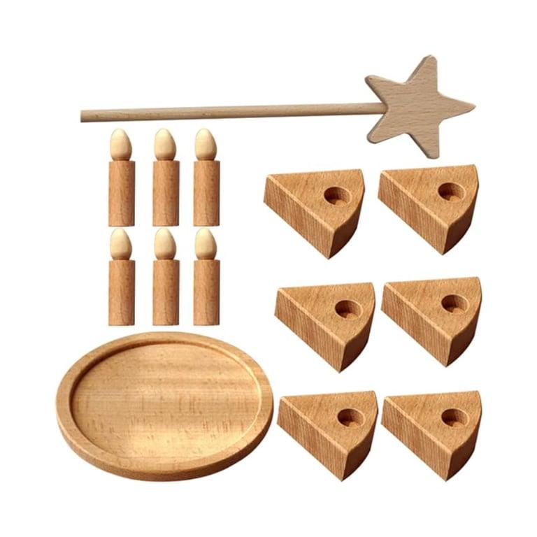 Montessori HOMSFOU Wooden Birthday Party Cake Play Set