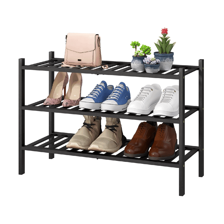 Montessori viewcare Shoe Rack 3-Tier Black