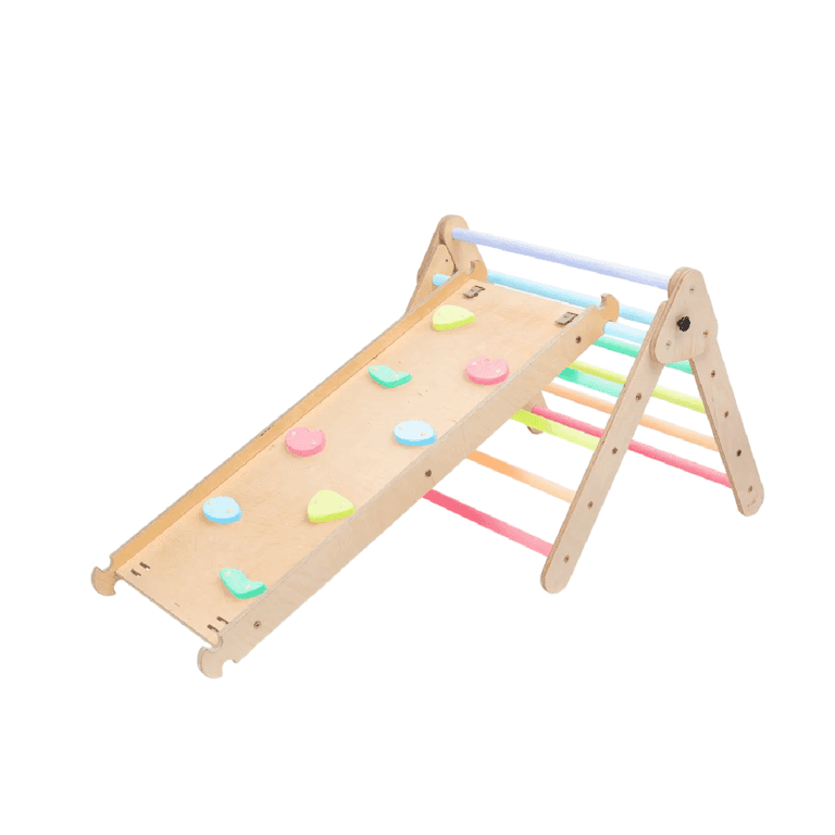 Montessori Katehaa Pikler Triangle Classic With Ramp Pastel