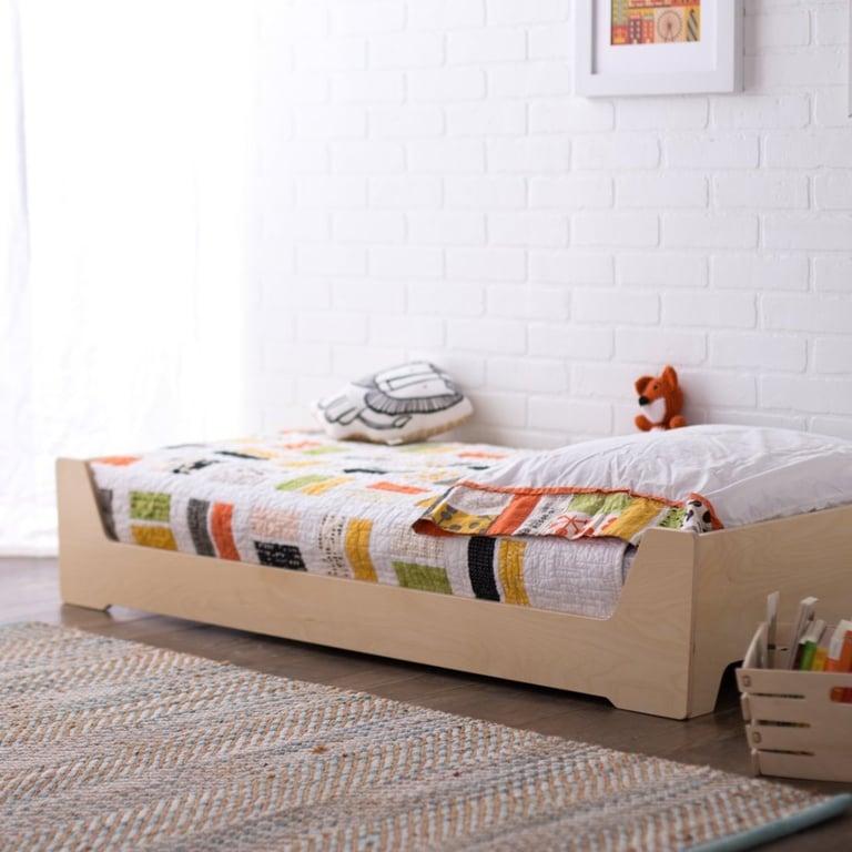 Montessori Sprout Kids Montessori Birch Floor Bed Twin With Slats