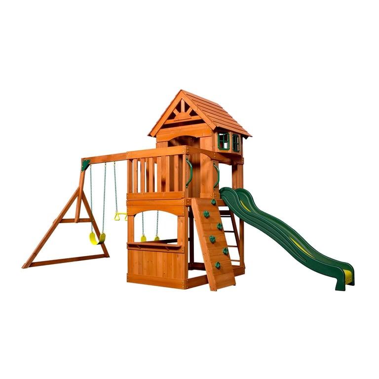 Montessori Backyard Discovery Atlantis All Cedar Wooden Swing Set