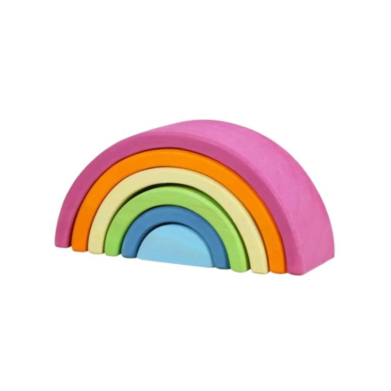 Montessori BippityBoppityBoo Large Rainbow Stacker 6-A Macaron