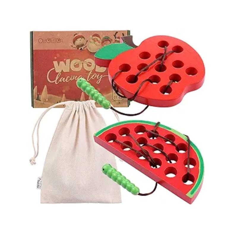 Montessori KLT Lacing Toy Apple & Watermelon