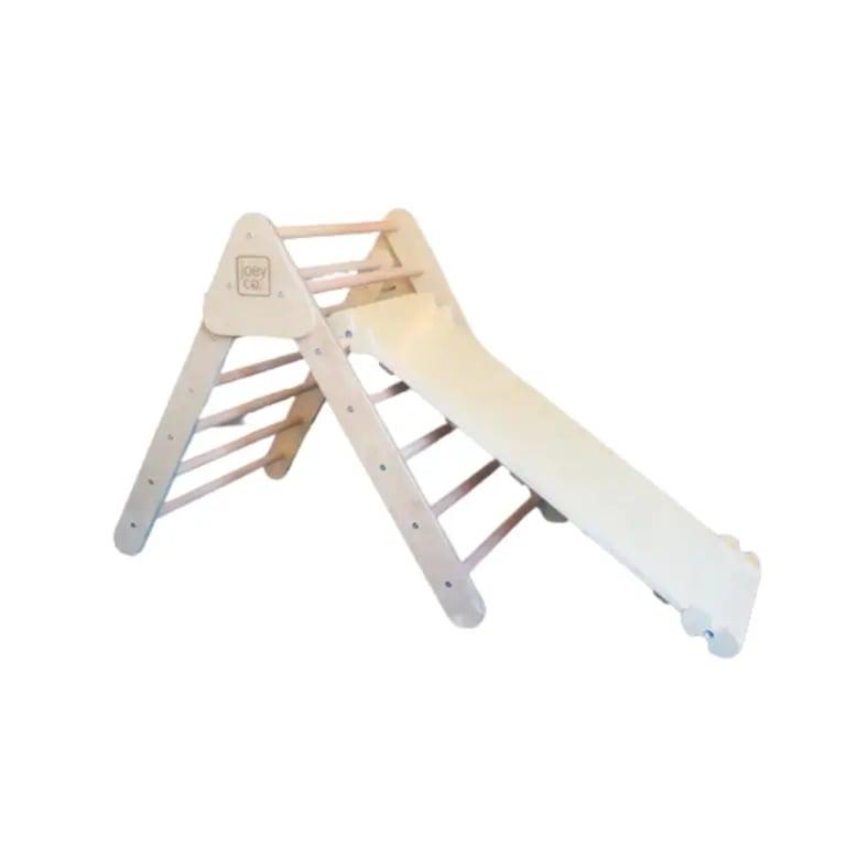 Montessori Joey Co Climber Triangle With Double-Sided Slide Natural