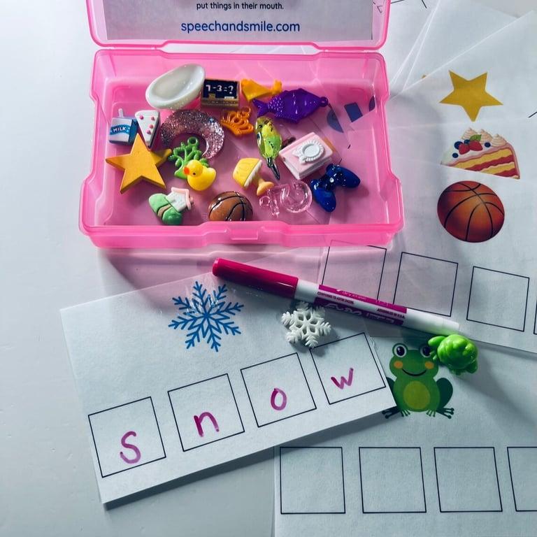 Montessori Speech and Smile Say & Play Spelling Task Box