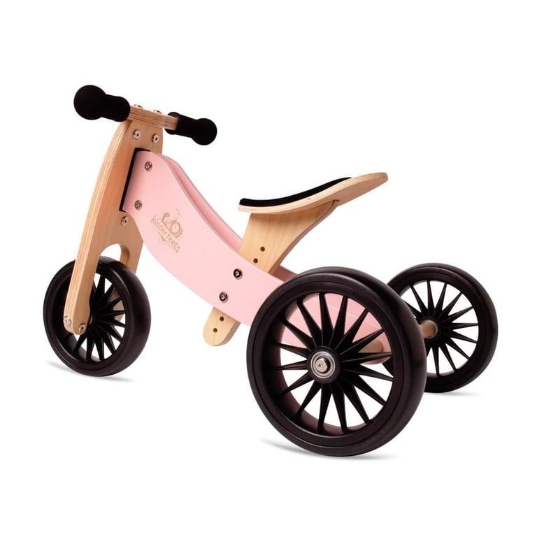 Montessori Kinderfeets Tiny Tot Plus 2-in-1 Balance Bike Rose