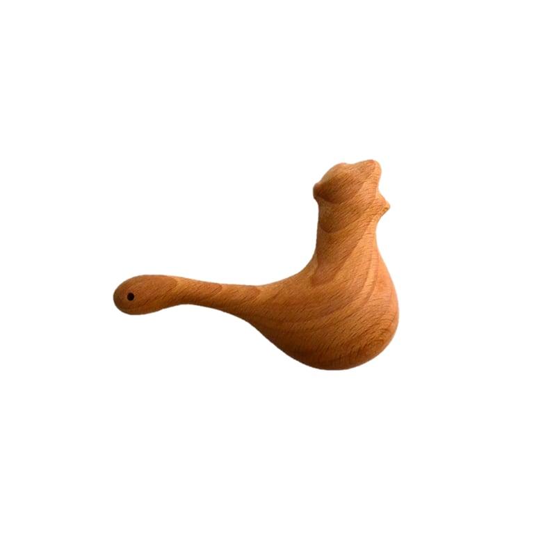 Montessori PoppyBabyCo Organic Wooden Rattle Toy Chicken