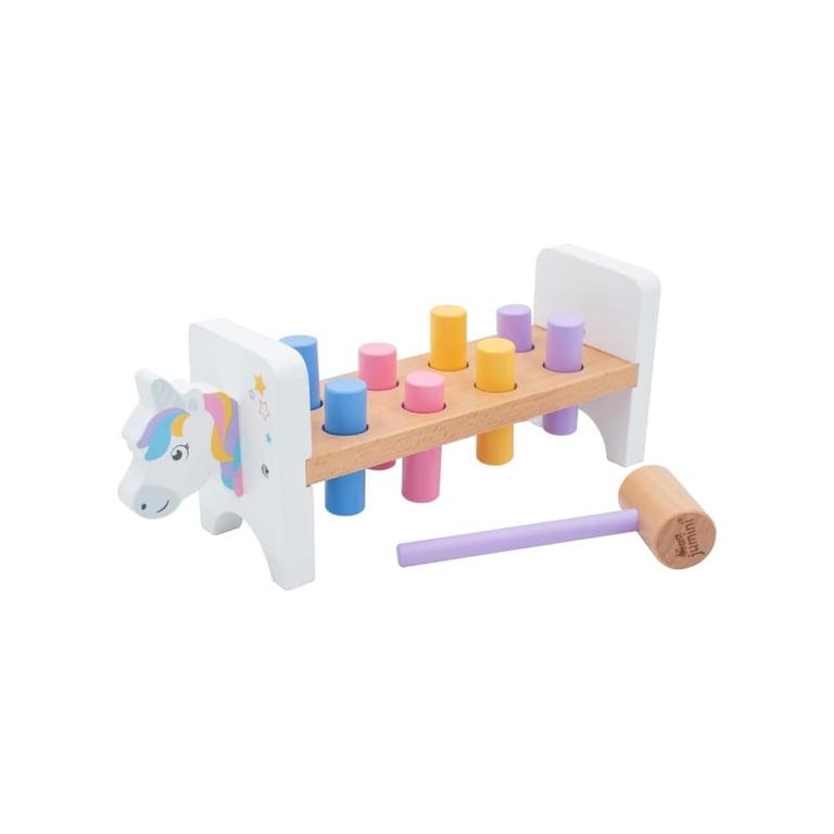 Montessori Jumini Animal-Themed Hammer Bench Unicorn