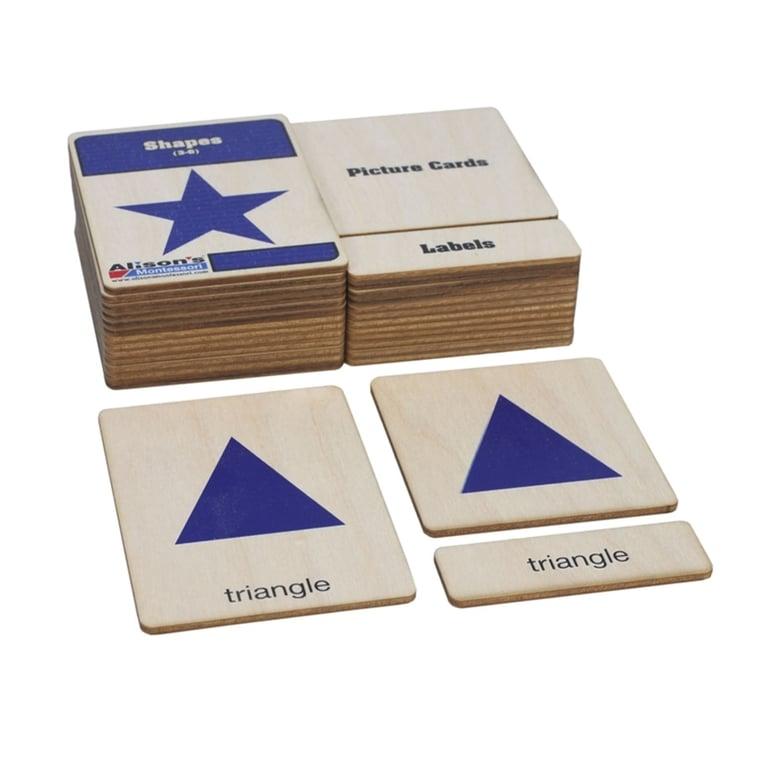 Montessori Alison's Montessori Wooden Nomenclature Cards Geometric Shapes