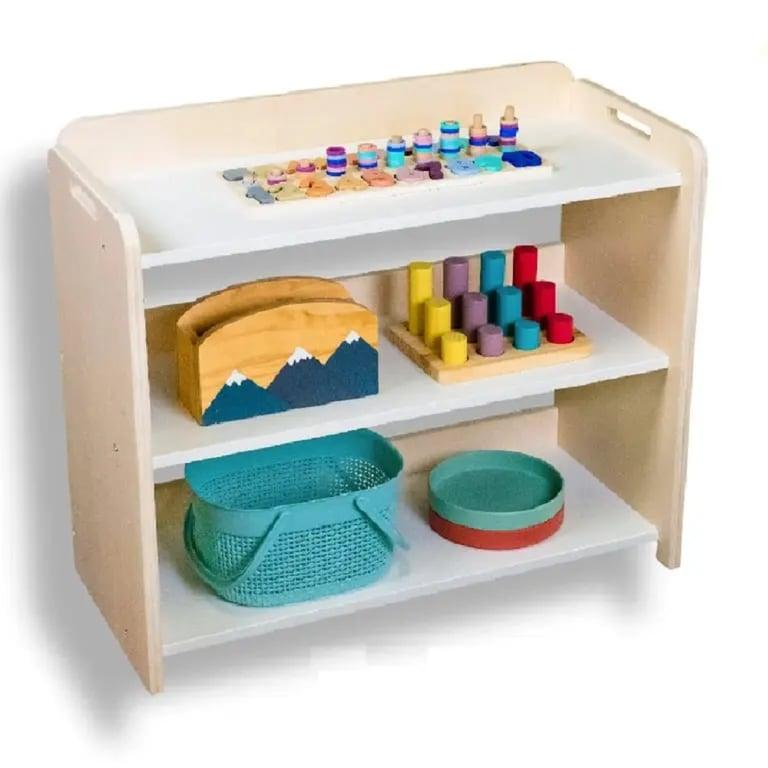 Montessori Sapiens Child Banana Montessori Shelf With Borders Maple