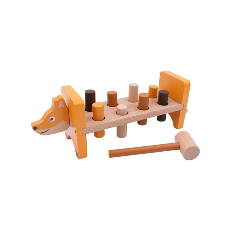 Montessori Jumini Animal-Themed Hammer Bench Fox