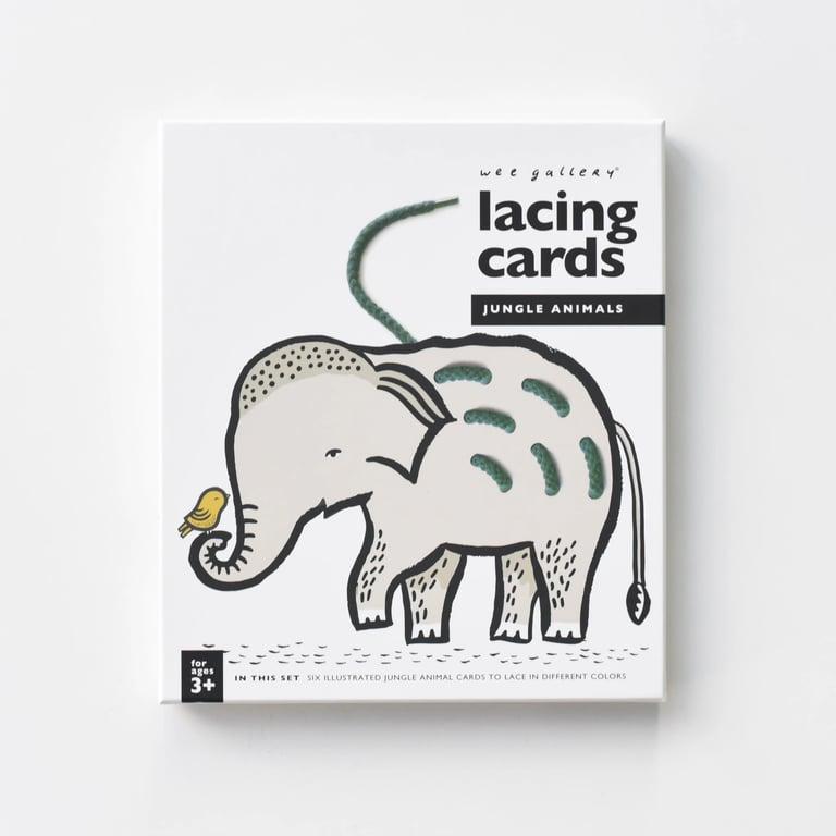 Montessori Wee Gallery Lacing Cards Jungle Animals