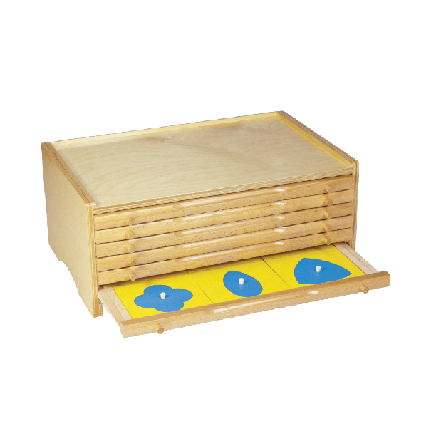 Montessori Bruins Montessori Geometric Cabinet With 35 Insets