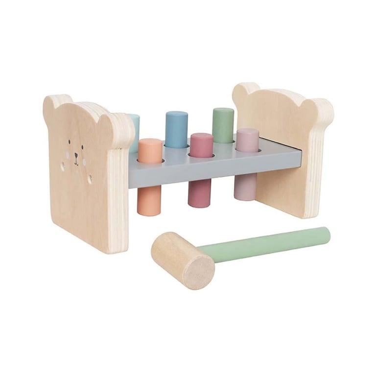 Montessori Bespoke & Oak Co Personalized Hammer & Peg Toy