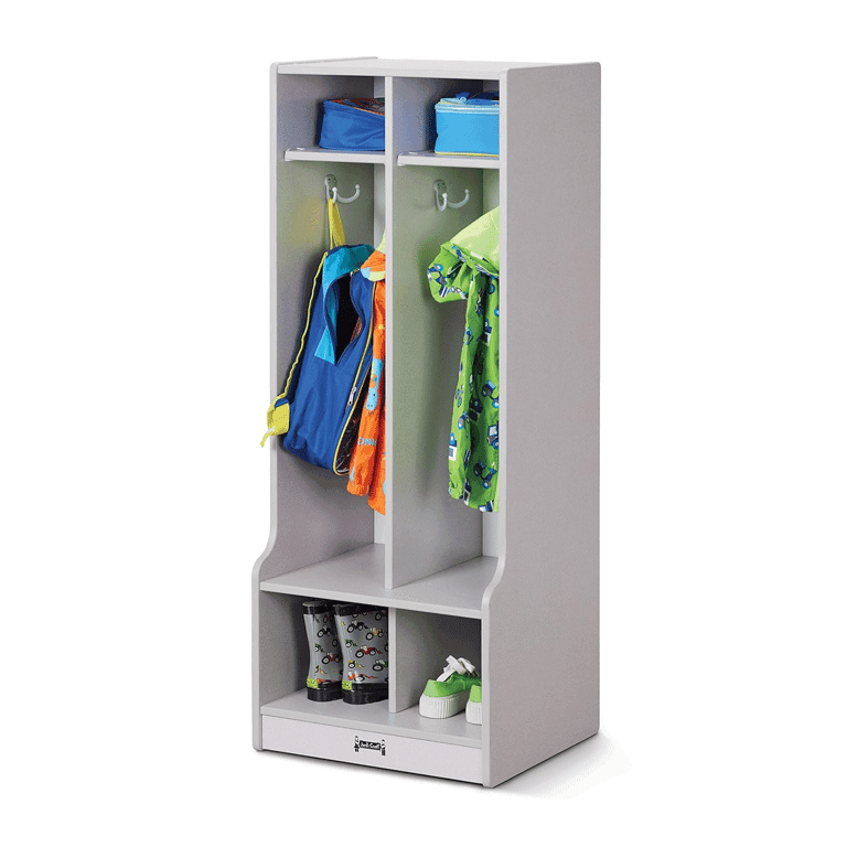 Montessori Jonti-Craft 2-Section Coat Locker With Step