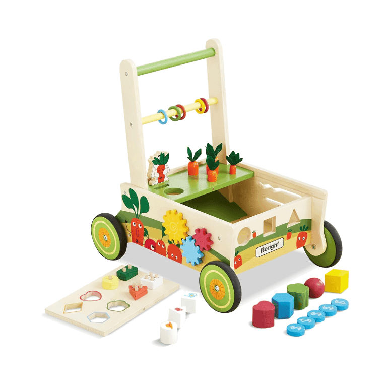 Montessori Beright Push Walker Green Wagon