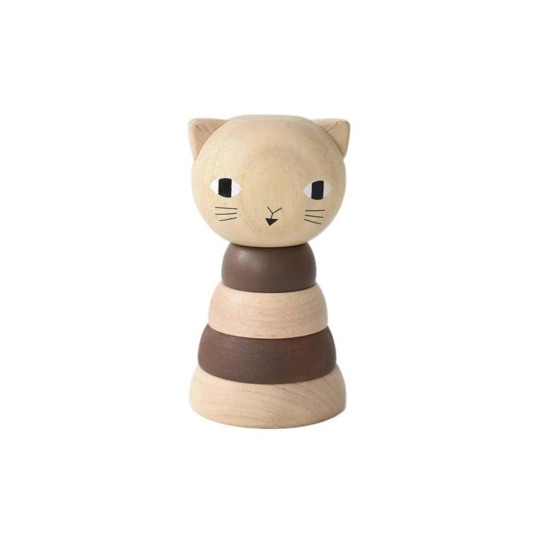 Montessori Wee Gallery Wood Stacker Cat