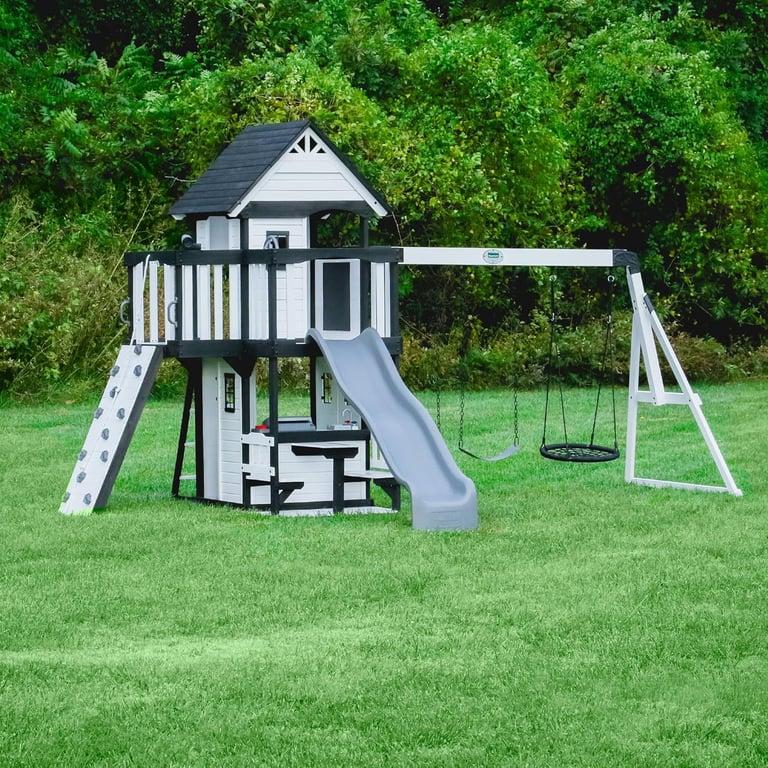 Montessori Backyard Discovery Swing Set Canyon Creek White