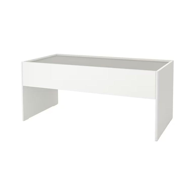 Montessori IKEA DUNDRA Activity Table With Storage White and Gray