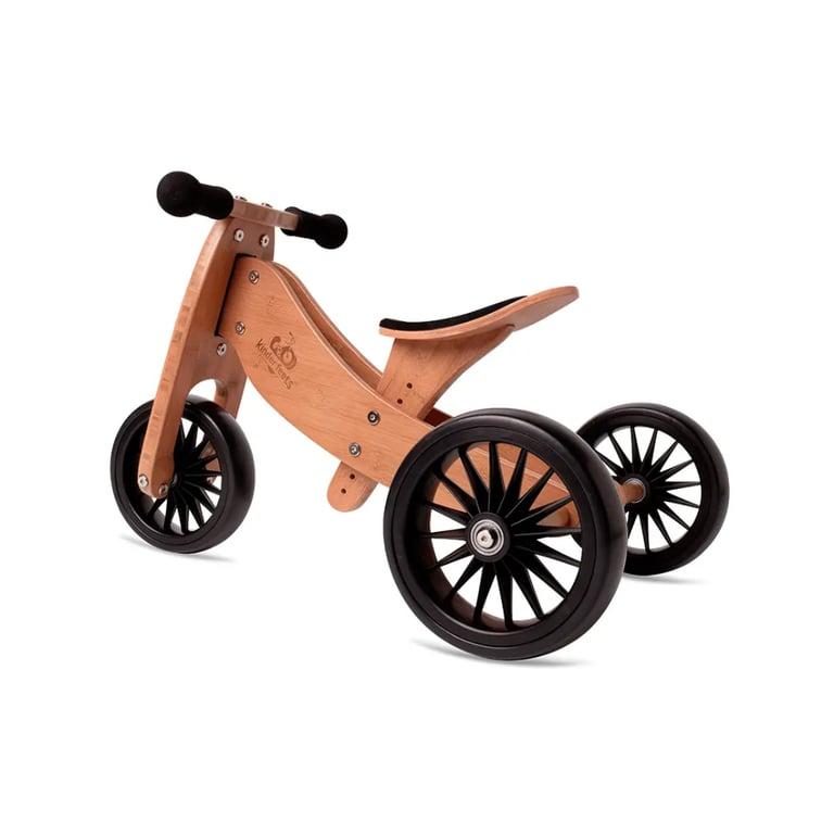 Montessori Kinderfeets 2-in-1 Balance Bike Tiny Tot Plus Bamboo