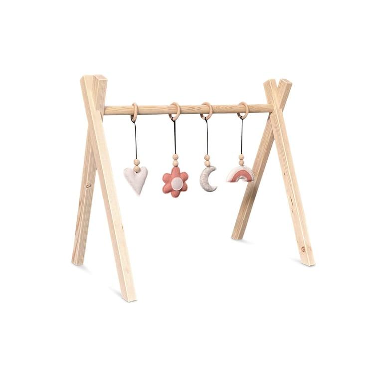 Montessori toddie.nl Teepee Wooden Baby Play Gym Blank Girl