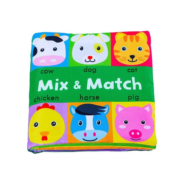 Montessori Seaside-Montessori Match and Mix Cloth Book Farm Animals