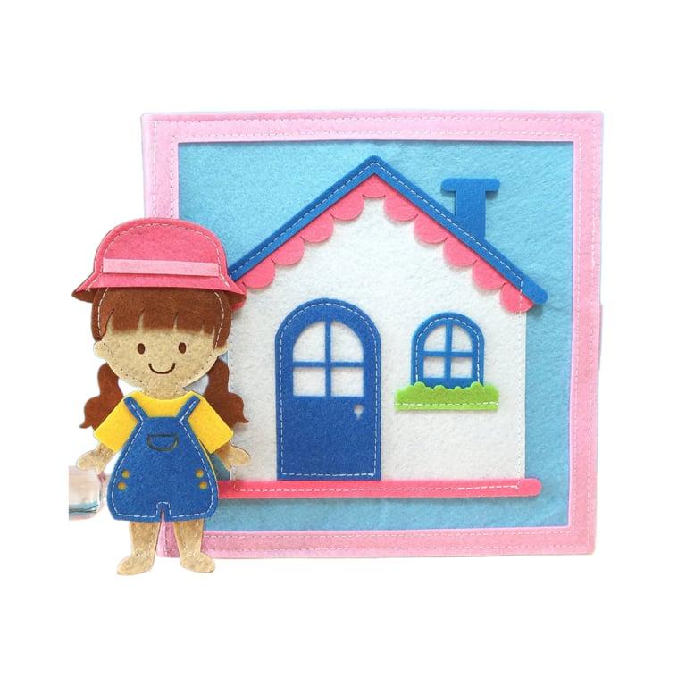 Montessori Leo Felt Books Handmade Quiet Felt Book Little Doll House