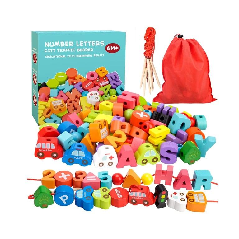 Montessori Littlefun Threading Beads Numbers and Letters