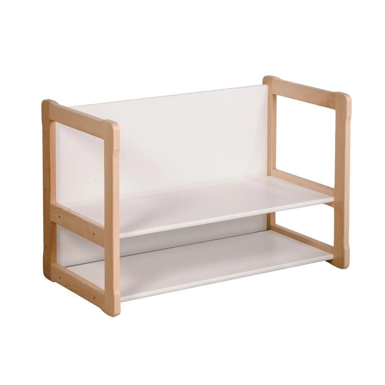 Montessori Woodjoy Multifunctional Bench With Shelf White