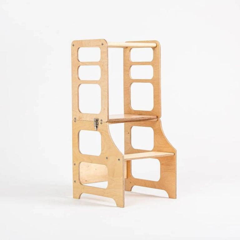 Montessori The Learning Tower Company The Classic Convertible Learning Tower Natural Wood Without Slide