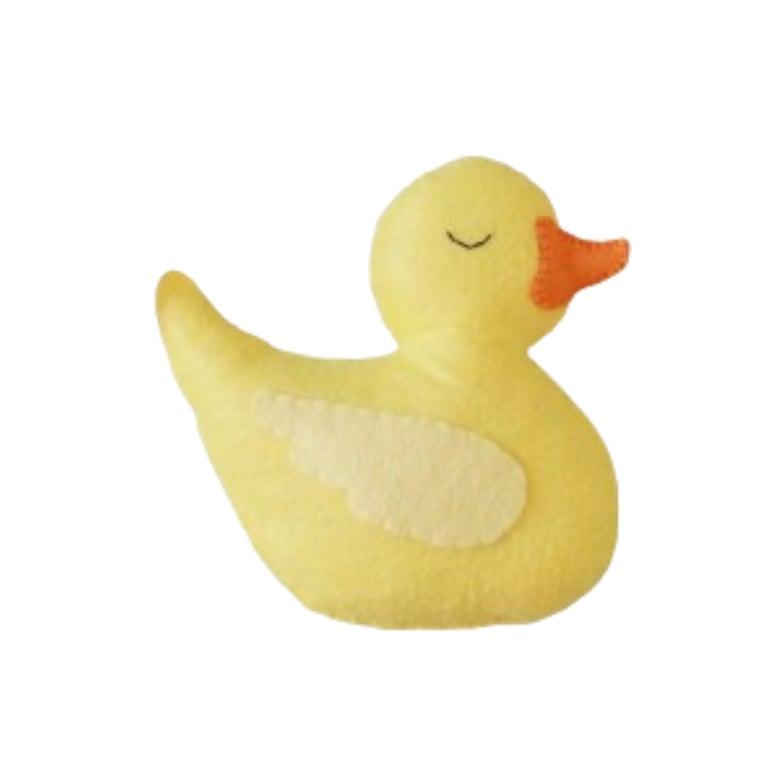 Montessori Delight Felt Designs Squeaker Yellow Ducky