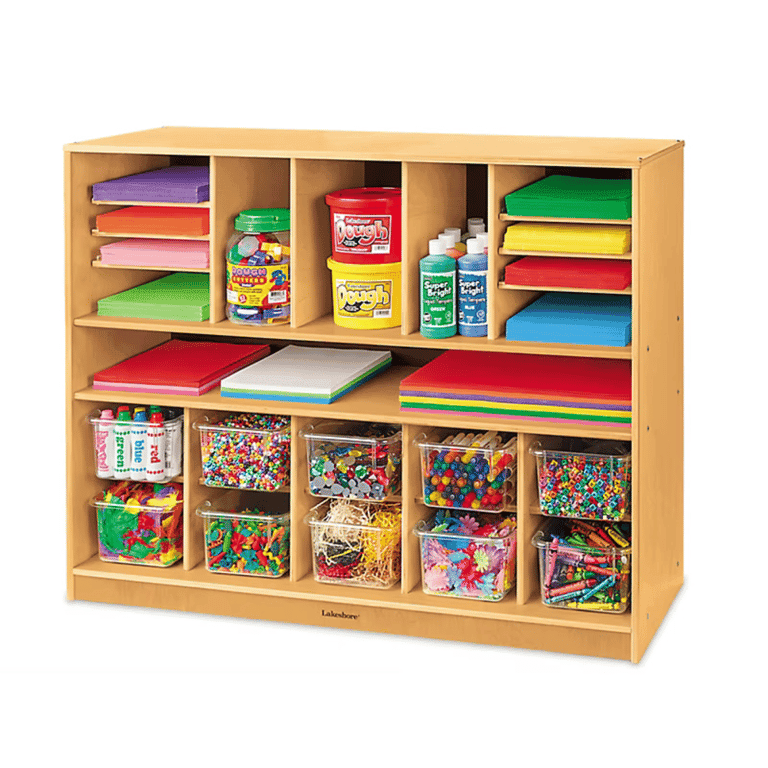 Montessori Lakeshore Learning Classic Birch Spacemaker Storage Shelf