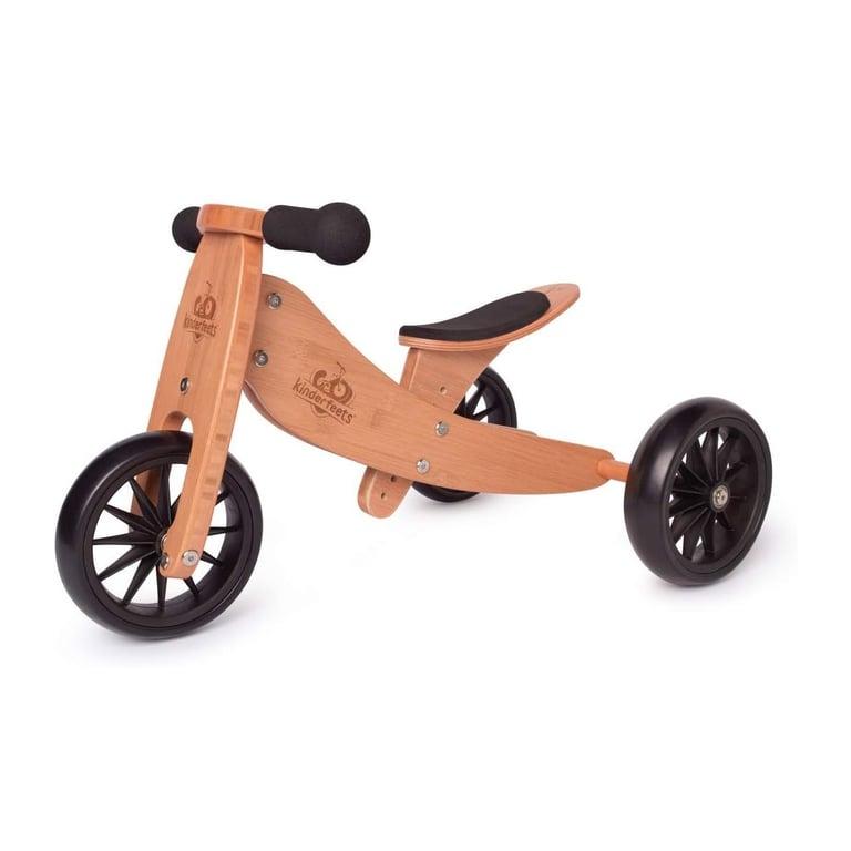 Montessori Kinderfeets Tiny Tot 2-in-1 Trike Balance Bike Bamboo